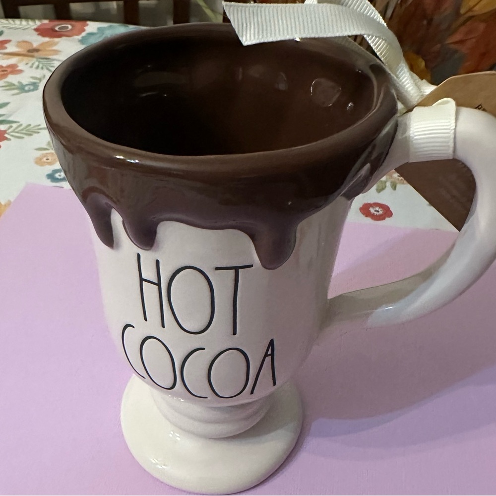 Rae Dunn Hot Cocoa Mug with Brown Drip Design - Picture 5 of 6